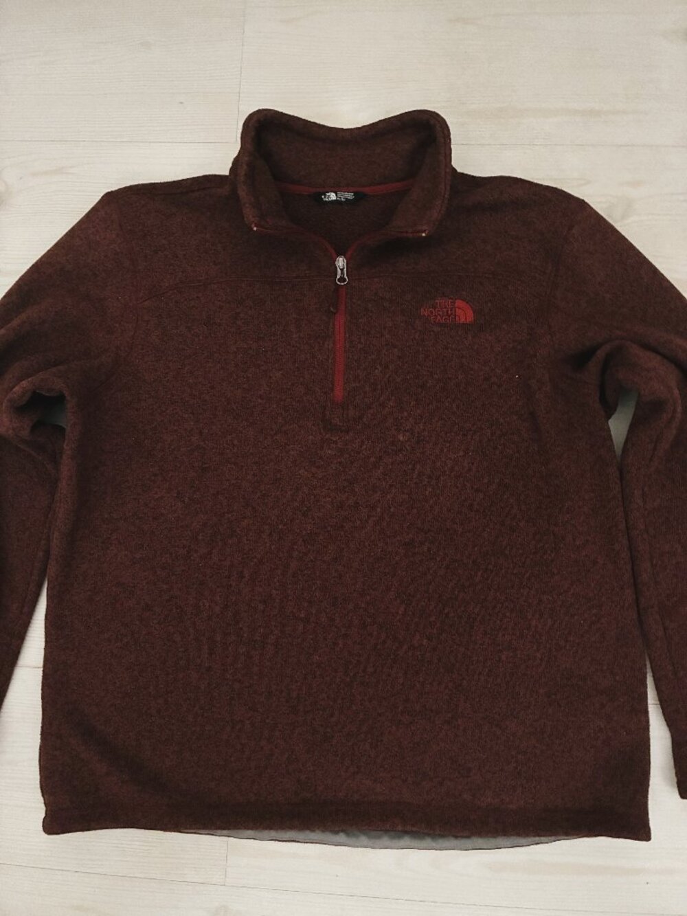The North Face Men's Leo Sweater 1/4 Zip Pullover in Burgundy Size XL